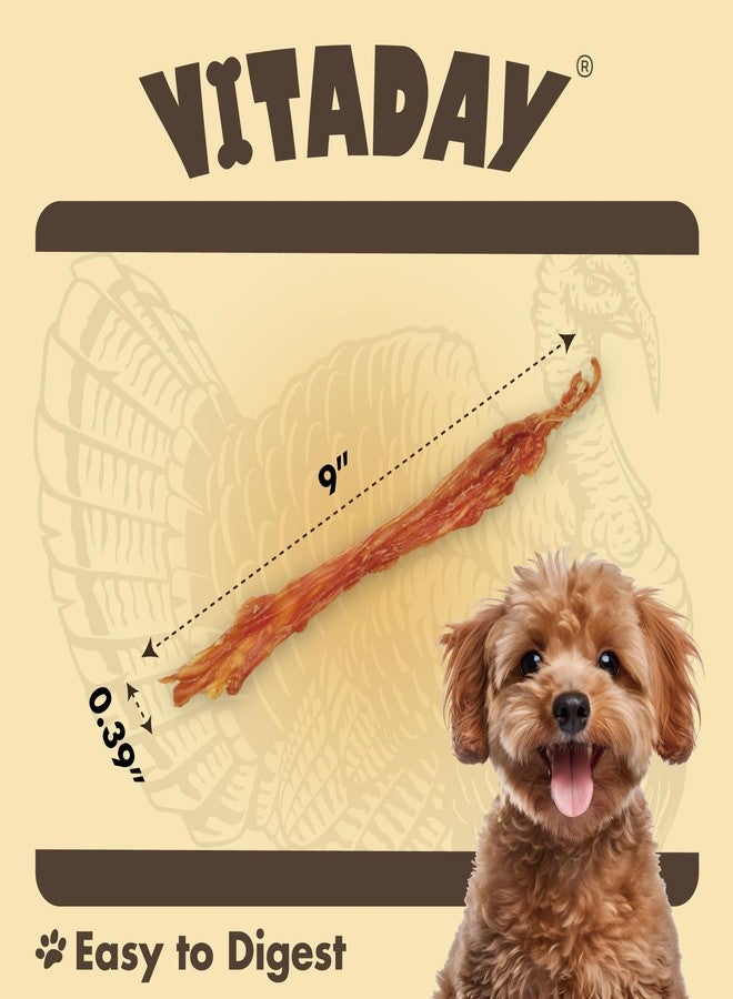 VITADAY Turkey Tendons for Dogs, All Natural, Healthy Dog Treats, Long Lasting, Hypoallergenic Dog Chews, Rawhide Free, USA-Sourced, for Small Dogs, Strips, 3 oz Pack - Image 2